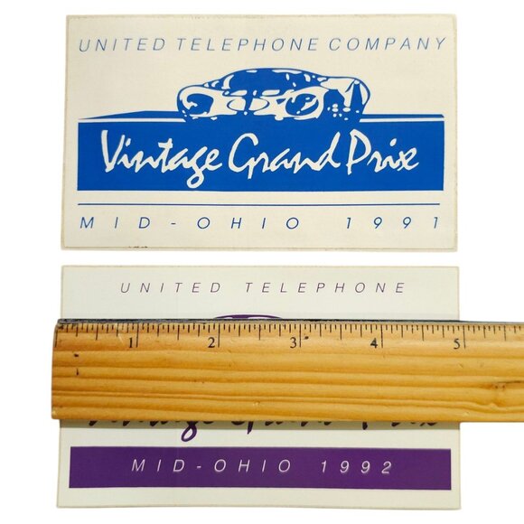 United Telephone Company Vintage Grand Prix Mid Ohio 1991-1992 Decals Stickers - Picture 3 of 8